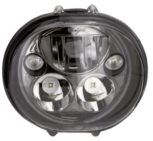 Vision X oval 5.75" Blk with halo single (ES)