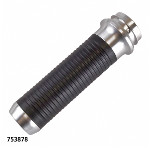 Lthr Moto Grips Natural/Blk Ribbed TBW