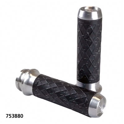 Lthr Moto Grips Natur/Blk Diamond TBW (ES)
