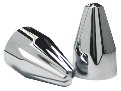 Fluted Spike Bolt Cap Kit for M8 Chrome