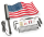 Lighted USA Flag Kit Black (ES)