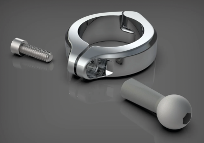 Aluminum Clamp Mount 1-1/2" Chrome