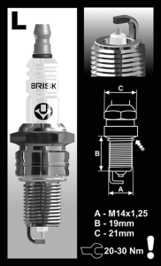 4Pck Brisk LR17YS Spark plug