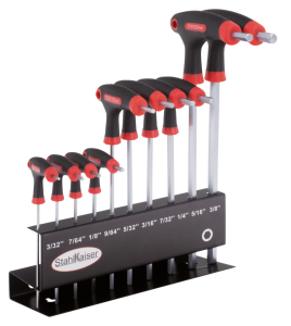 10Pc T-Grip allen wrench set 3/32"-3/8" (ES)