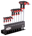 10Pc T-Grip allen wrench set 3/32"-3/8"