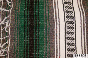 Mexican blanket Green/charcoal/white/blk (ES)