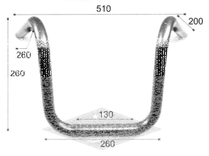7/8" chrome Drag Bar 32" no dimple (ES)
