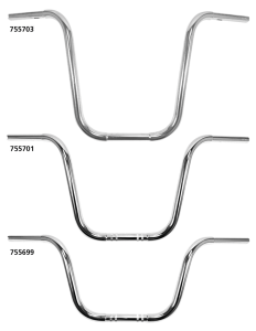 1" Classic Fat Ape Hanger 17" CHR TBW (ES)
