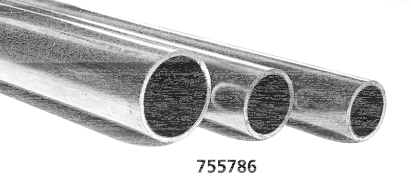 1 meter steel tube 32mm (1-1/4") (ES)