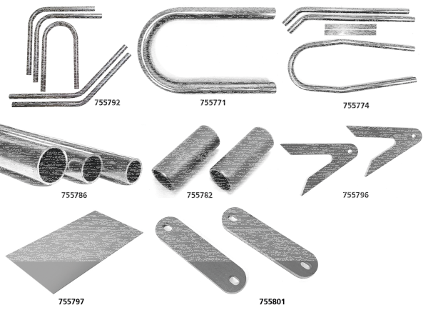 weld on rear set brackets (2pcs.) (ES)