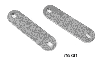 Flat Steel 100x25x6mm w/8.5mm slots (ES)