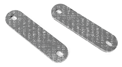 Flat Steel 100x25x6mm w/10.5mm slots (ES)