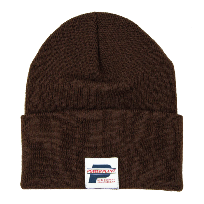 DAILY BEANIE BROWN with WHITE LABEL (ES)
