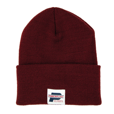 DAILY BEANIE BURGUNDY with WHITE LABEL (ES)