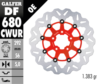 Galfer Wave FR Floating 11.5" Red (ES)