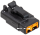 DTM 3-Pos Blk Plug w/ Terminals & Wedge (ES)