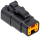 DTM 4-Pos Blk Plug w/ Terminals & Wedge (ES)