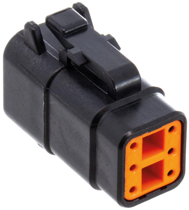 DTM 6-Pos Blk Plug w/ Terminals & Wedge (ES)