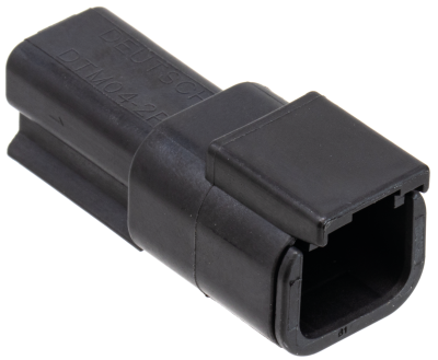 DTM 2-Pos Blk Recept w/ Trmnls & Wedge (ES)