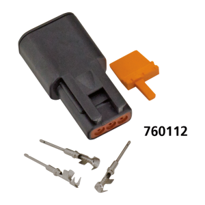 DTM 3-Pos Recept w/ Terminals & Wedge (ES)