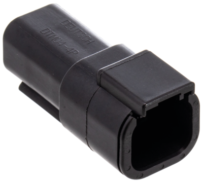 DTM 4-Pos Blk Recept w/Trmnls & Wedge (ES)