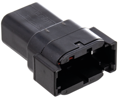 DTM 8-Pos Blk Recept w/ Terminals & Wedg (ES)