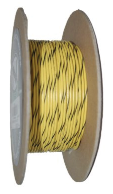 18-Gauge YELLOW/BLACK STRIPE 100 Spool (ES)