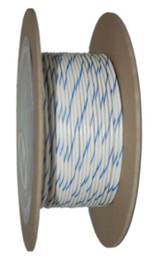 18-Gauge WHITE/BLUE STRIPE 100 Spool Pr (ES)