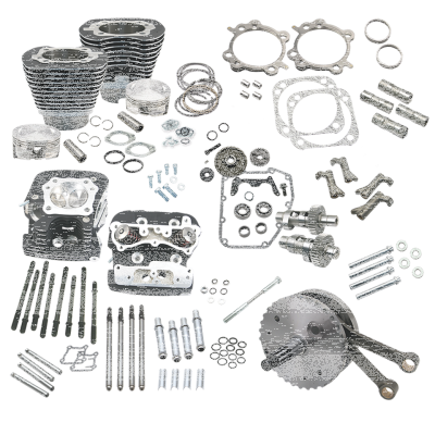 S&S 124HSU kit TC88A99-06 w/heads black (ES)