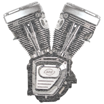 T124A engine, black w/o Induction/Ign (ES)