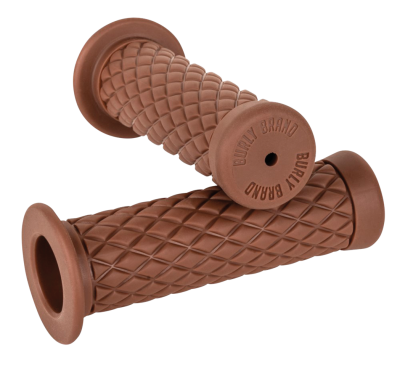 Burly Rubber Diamond Grips 1" Brown (ES)