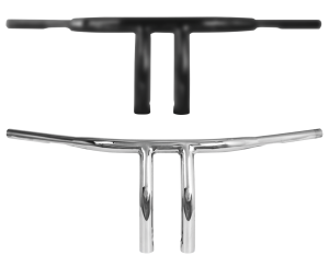 Burly 1-1/4" T-Bar 7" Rise TBW Black