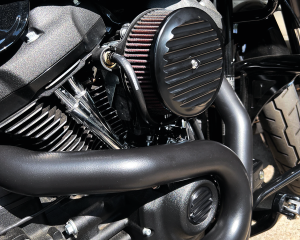 JM Timing Cover Finned Blk FLH/T17-Up (ES)