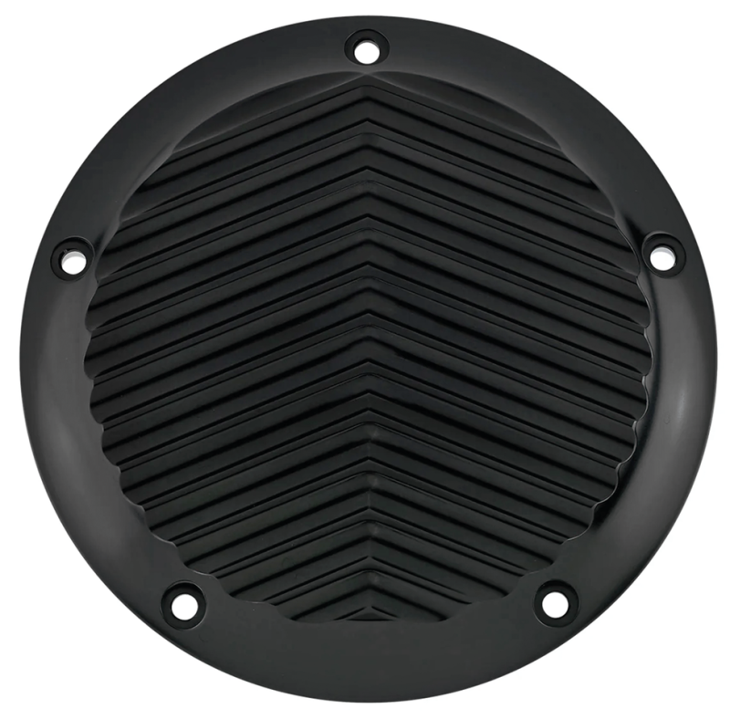 JM Derby Cover V-Fin Blk FLH/T15-Up (ES)