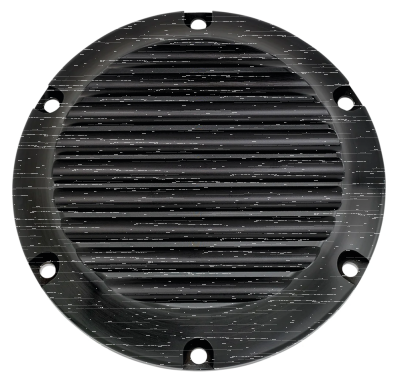 JM Derby Cover Finned Blk XL04-22 (ES)