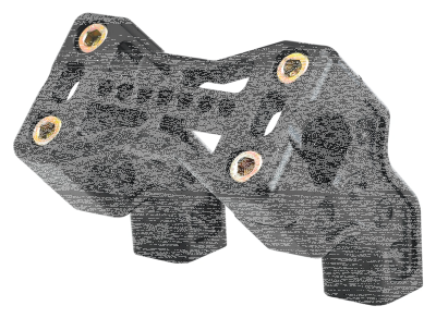 JM PB Risers 2.5" Bridge Clamp Black (ES)