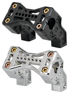 JM PB Risers 2.5" Bridge Clamp Black (ES)