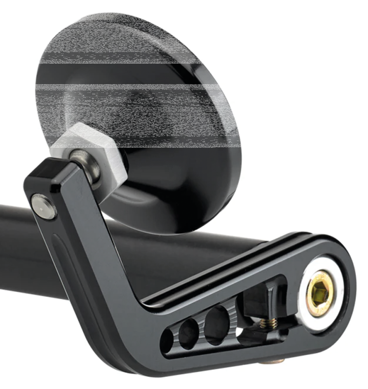JM Bar-End Mirror 2-1/4" Stem A Black (ES)