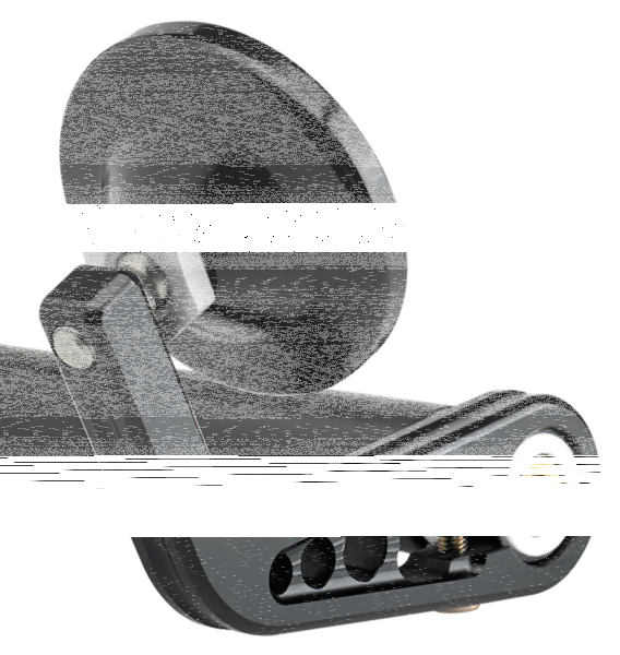 JM Bar-End Mirror 2-1/4" Stem A Black (ES)