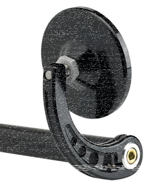 JM Bar-End Mirror 3-1/4" Stem C Black (ES)