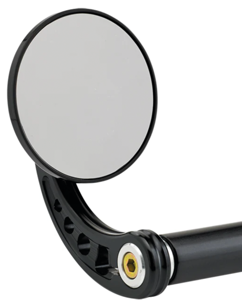 JM Bar-End Mirror 3-1/4" Stem C Black (ES)