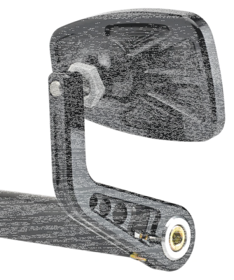 JM Bar-End Mirror Cafe Stem A Black (ES)