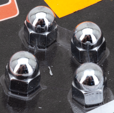 CHROME ACORN NUTS 5/16-18 UNC 4pck