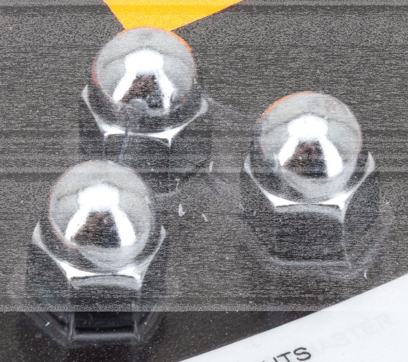 CHROME ACORN NUTS 3/8-16 UNC 3pck (ES)
