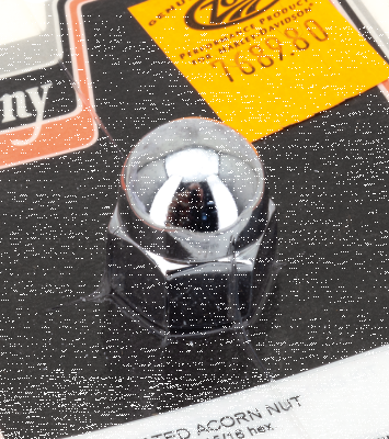 CHROME ACORN NUT 5/8-11 UNC, 15/16 hex, (ES)
