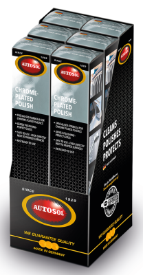 6pck Autosol Plastic Chrome Polish 75ml (ES)