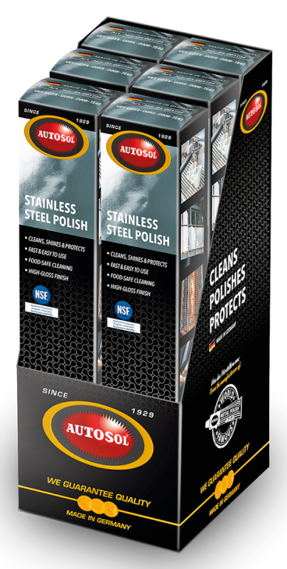 6pck Autosol Stainless Steel Polish 75ml (ES)