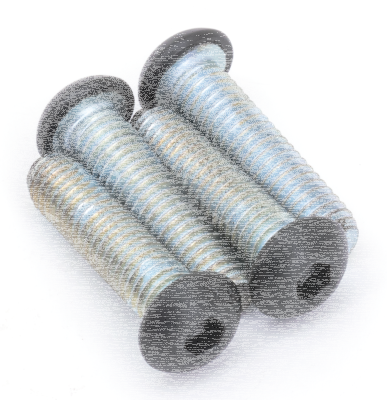 Triple Tree Screws Matt Blk XL87-22 39mm (ES)