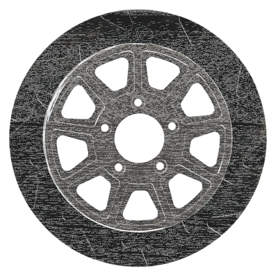 FR Smooth 11.8"x5mm BL/BL 9-Spoke (ES)