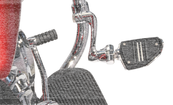 Twin Rail HW Pegs Ext. Chr Male Mounts (ES)